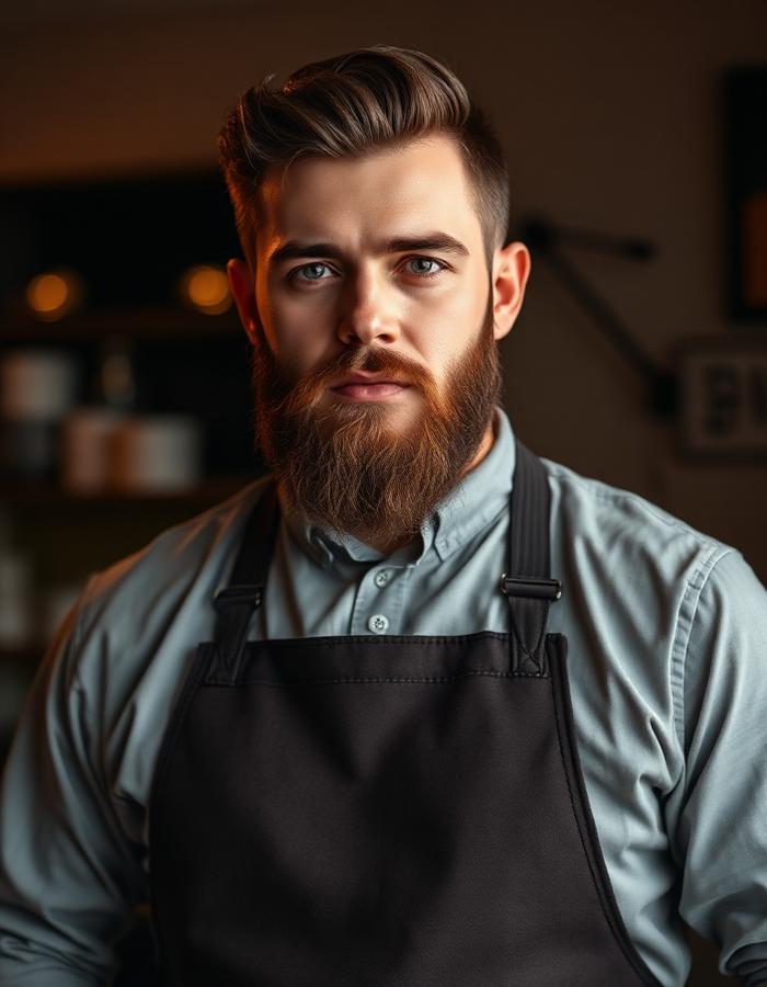 Fictional portrait for demo barber Marcus Reid