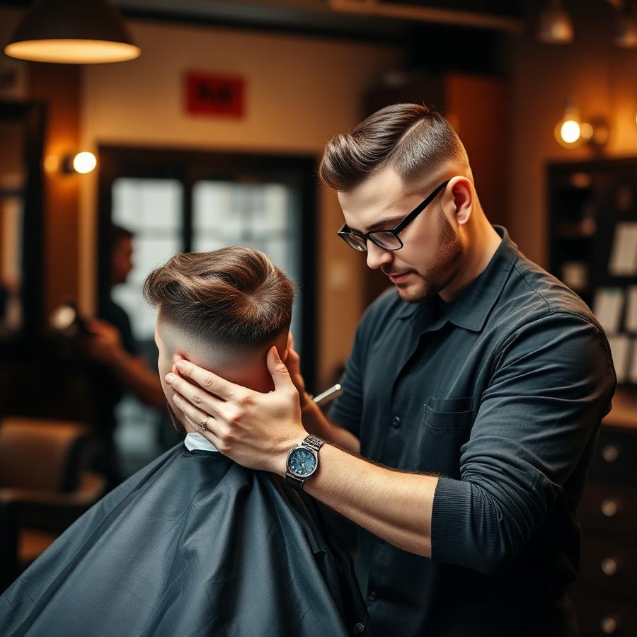 Example haircut in progress